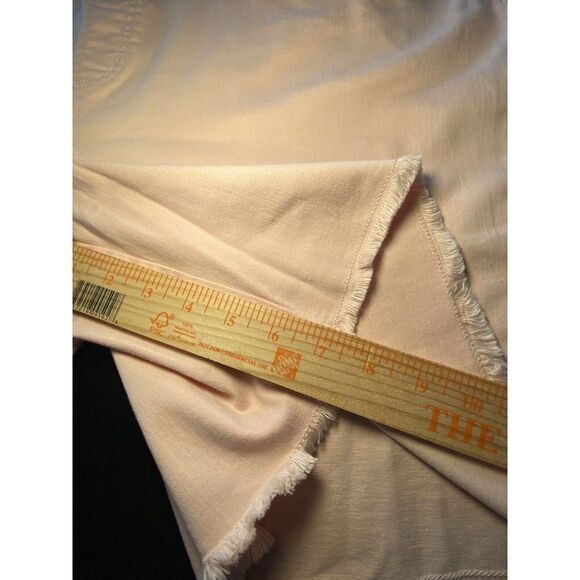 Belle Kim Gravel 26w Cut Off Shorts Fringed Soft Pink Stretch Modal Cotton - Picture 8 of 10